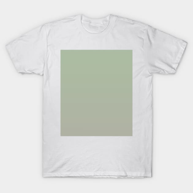 Sage Green Gradient Light to Dark T-Shirt by squeakyricardo